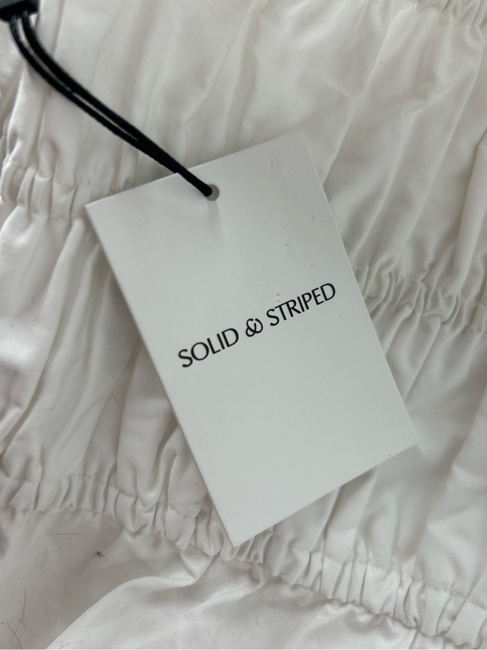 SOLID & STRIPED The Meira Dress White Halter Smocked Maxi Dress - Picture 8 of 9